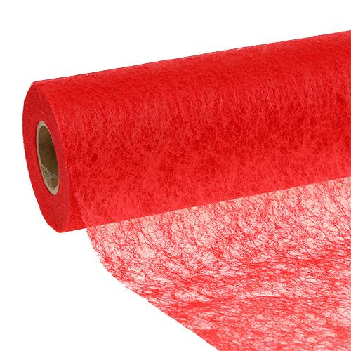 Floristik24 Bordslöpare fleece röd 23cm 25m