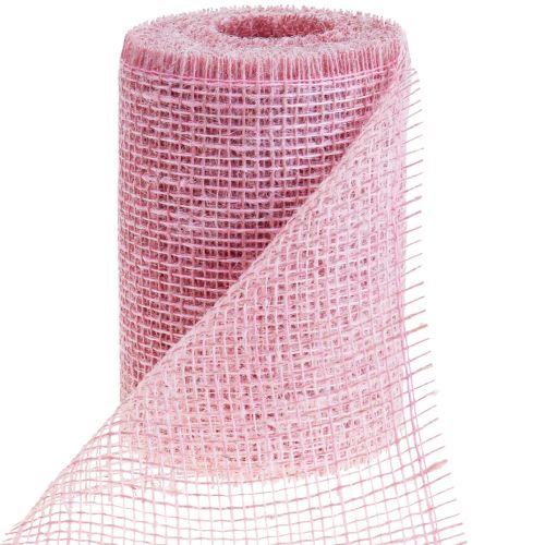 Floristik24 Bordslöpare jute bordsband juteband ljusrosa 15cm 10m