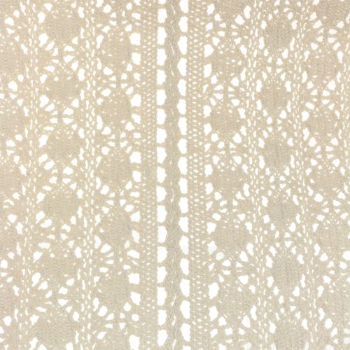 Floristik24 Bordslöpare virkad spets natur 30cm x 140cm
