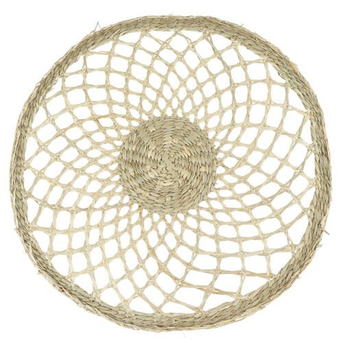 Floristik24 Seagrass bordstablett rund flätad sommardekoration till bordet Ø38cm