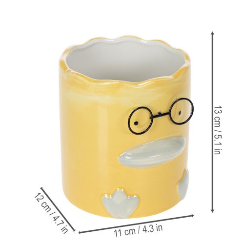 Artikel Cylindrisk dekorativ ankvas i keramik för ett elegant hem, 13 cm, 2 stycken