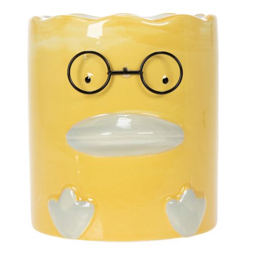 Artikel Cylindrisk dekorativ ankvas i keramik för ett elegant hem, 13 cm, 2 stycken