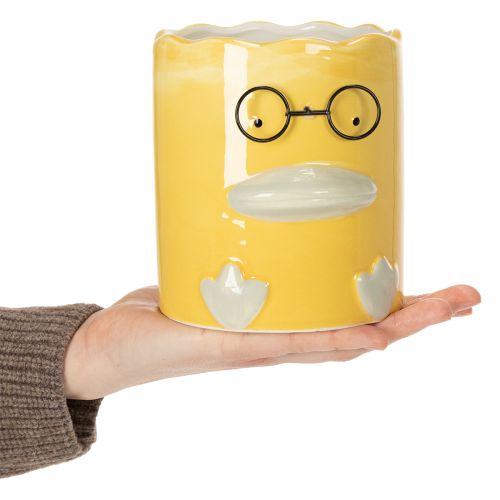 Artikel Cylindrisk dekorativ ankvas i keramik för ett elegant hem, 13 cm, 2 stycken