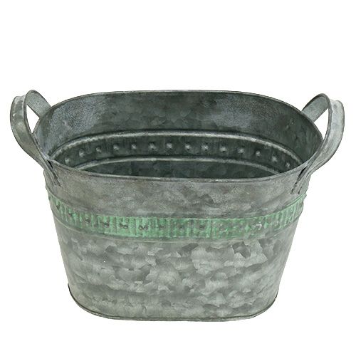 Floristik24 Kruka zink oval 20cm x 12cm H14cm