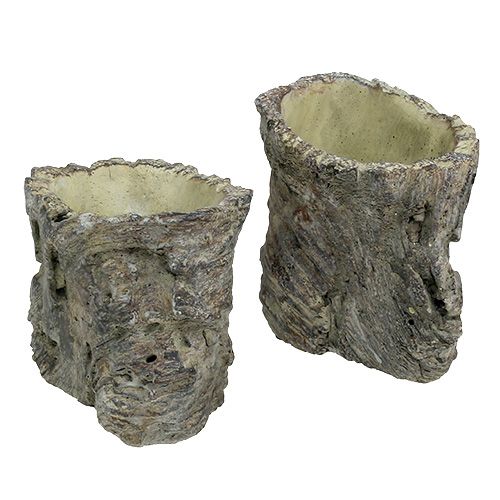 Floristik24 Kruka som trädstam Ø10,5cm H12cm 2st