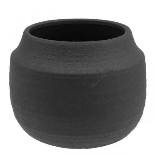 Planteringskruka Svart Keramik Blomkruka Ø23cm H19,5cm