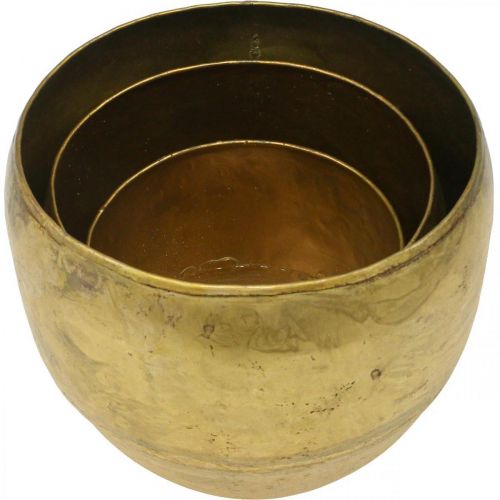 Artikel Dekorativa vaser metallvaser i mässingslook Ø17,5/15/13cm set om 3