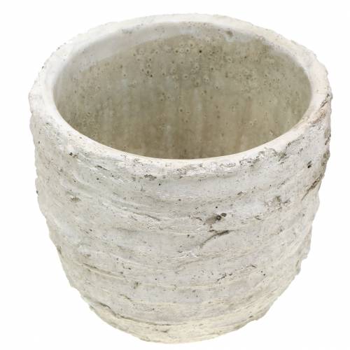 Floristik24 Växtkruka vit antik Ø14,5cm H13cm