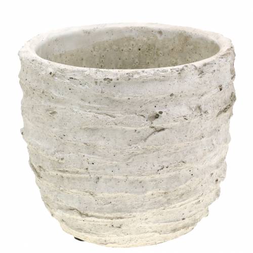 Floristik24 Växtkruka vit antik Ø14,5cm H13cm