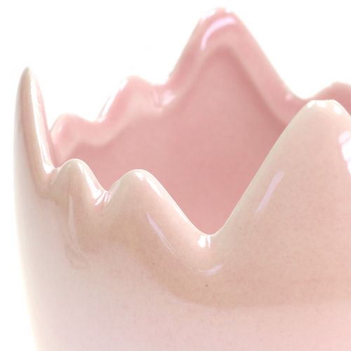Floristik24 Blomkruka äggskal rosa pärlemor Ø11cm H11cm 2st