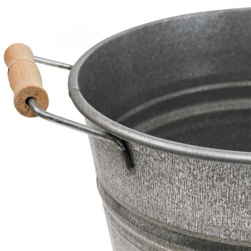 Planterkruka, vintage dekorativ metallhink Ø22cm H20cm