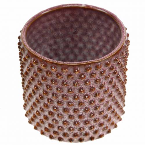 Floristik24 Planteringskärl keramik glaserad rosa, orange Ø7,5cm H8cm 4st