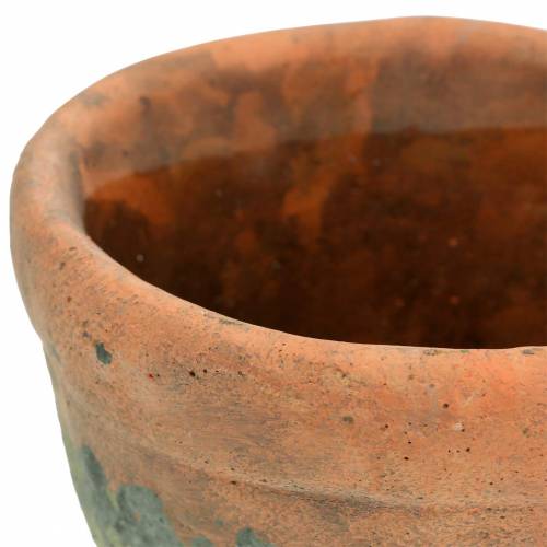 Floristik24 Växtkruka cachepot vintage naturlera Ø8,5cm H7cm 4st