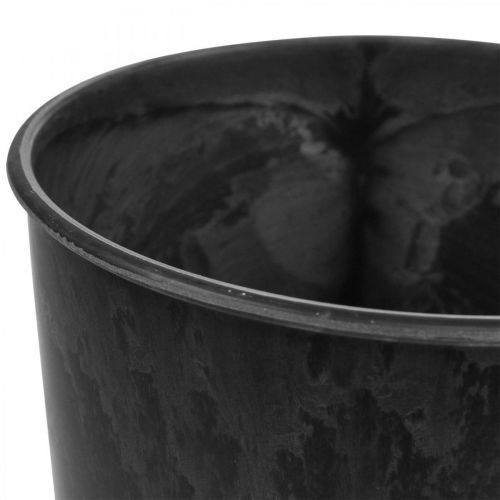Golvvas svart Vas plast antracit Ø17,5cm H28cm