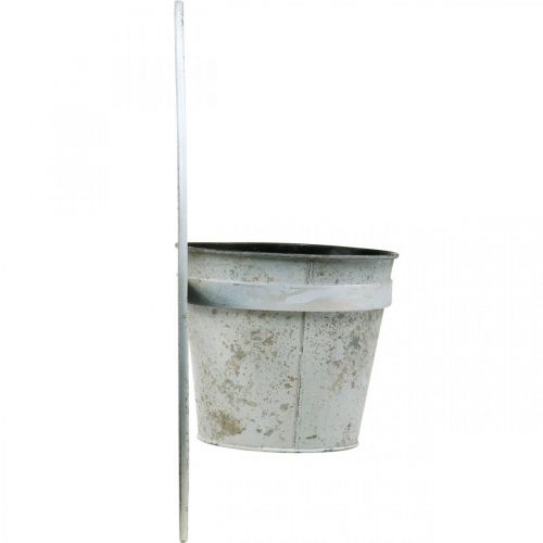 Artikel Blomkruka shabby chic väggdekoration vit metall med upphängning Ø37cm