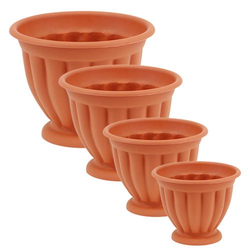 Floristik24 Plastkruka med terrakottabotten Ø 15 cm - 21 cm, 1 styck