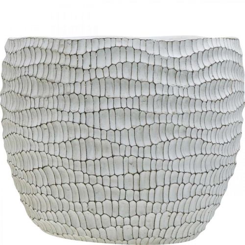 Artikel Planteringskärl Betong Vit Vintage Blomkruka Vit Honeycomb H17,5cm Ø18,5cm
