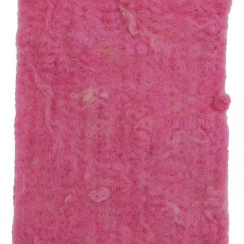 Artikel Filtband, kruktejp, ullfilt rosa, orange melerad 15cm 5m