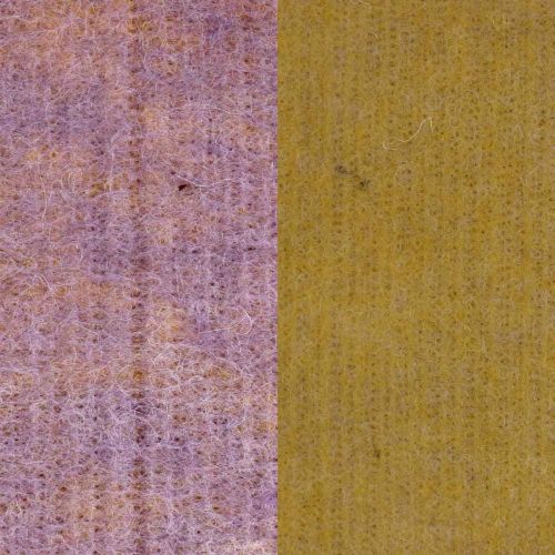 Artikel Filtband, krukband, ullband tvåfärgad senapsgul, violett 15cm 5m