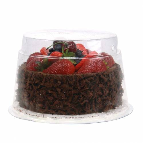 Floristik24 Konstgjord chokladgräddtårta Ø15cm H11,5cm