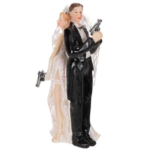 Tårtdekoration bruden och brudgummen 15,5 cm | Floristik24.se