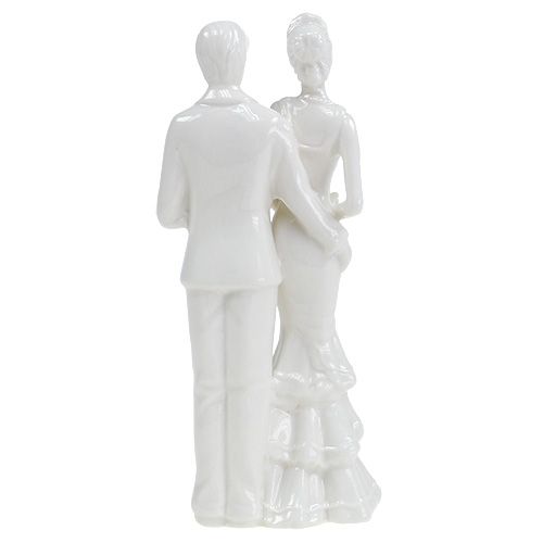 Floristik24 Tårtfigur nygifta vit 17cm