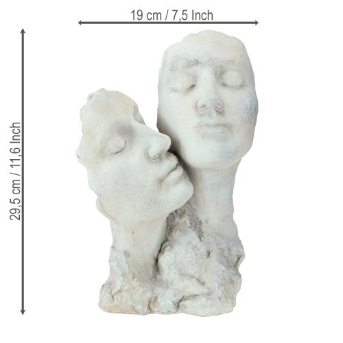 Artikel Drömmande par i stengjuten byst av älskande H29,5 cm