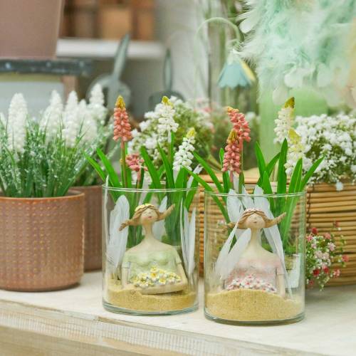 Floristik24 Druvhyacint i björkkruka vit 24cm