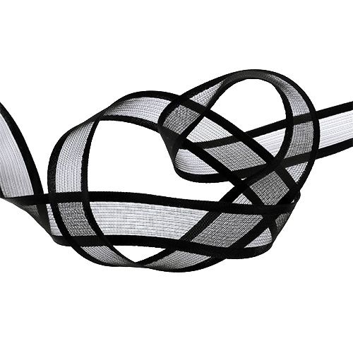 Artikel Sorgeband svart med tråd 25mm 25m