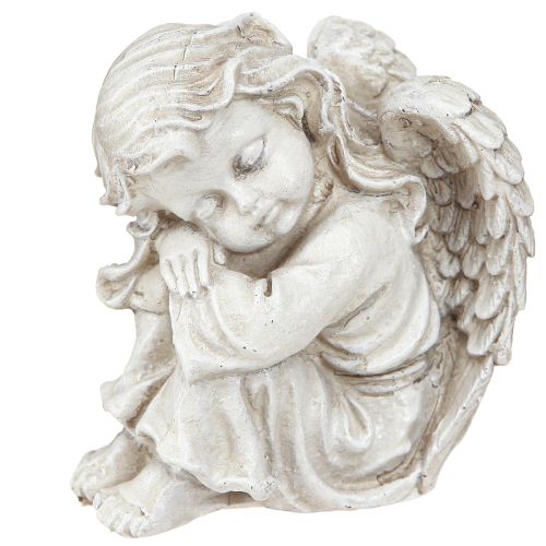 Artikel Sittande dekorationsfigur av sörjande ängel krämfärgad 6,5×5×7,5 cm 2 stycken