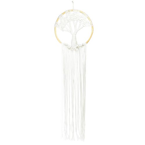 Drömfångare macrame väggdekoration livets träd boho Ø28cm H92cm