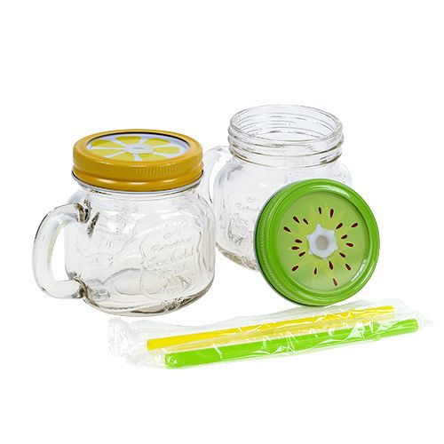 Floristik24 Dricksglas med lock Ø7cm H9cm 2st