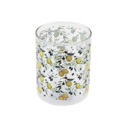 Floristik24 Dricksglas citron och olivglas medelhavs Ø8cm H10cm