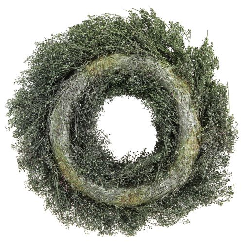 Artikel Torkad blomsterkrans grön metallic lepidium dekoration Ø33cm