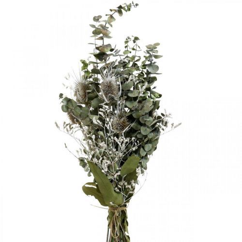 Bukett torkade blommor eukalyptus bukett tistel 45-55cm 100g