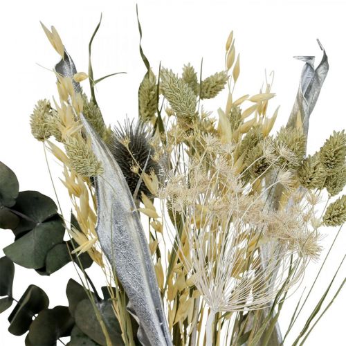 Floristik24 Torkad blombukett tistel eukalyptus torkad silver 64cm
