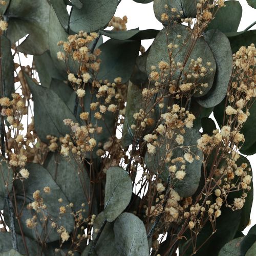 Floristik24 Torkad blombukett eucalyptus gypsophila konserverad 50cm grön