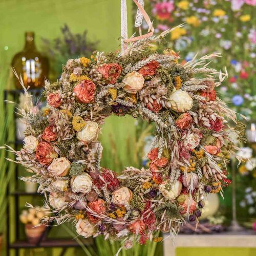 Artikel Bukett torkade blommor spannmål och vallmo torr dekoration 60cm 100g