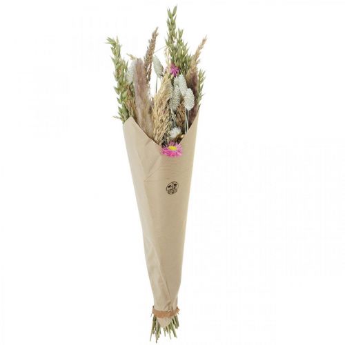Floristik24 Bukett torkade blommor gräs Phalaris halmblommor rosa 60cm 110g