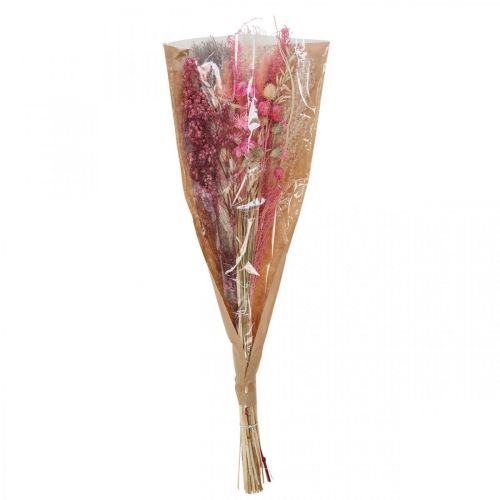 Floristik24 Bukett torkade blommor rosa vit phalaris mästerört 80cm 160g