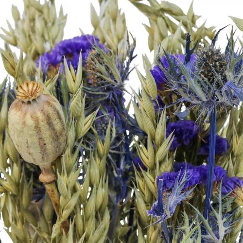 Floristik24 Bukett torkade blommor Bukett ängsblommor blå H50cm 100g