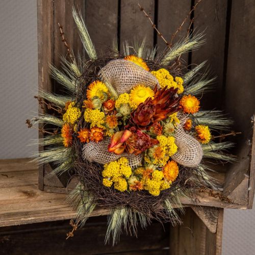 Bukett torkade blommor Bukett ängsblommor Apelsin H50cm 300g