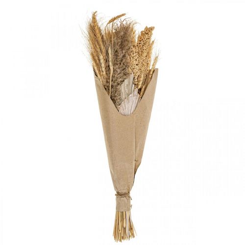 Floristik24 Torr bukett av torrt gräs knippe korn natur, vit 74cm