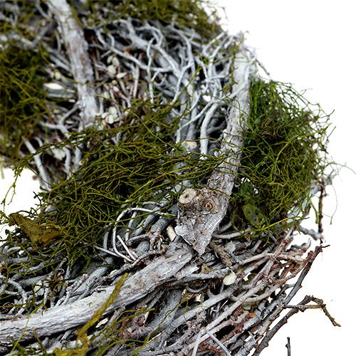 Floristik24 Dörrkrans med mossa Ø28cm grå, grön