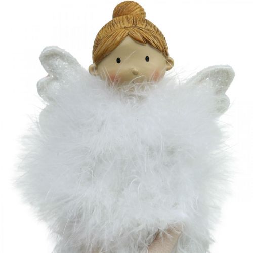 Doorstop Julängel, Ängelfigur H38cm Vit