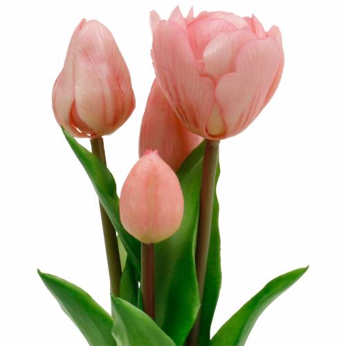 Floristik24 Tulip Bunch Real Touch konstgjorda blommor konstgjorda tulpaner Rosa