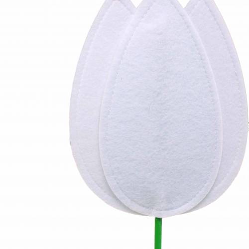 Floristik24 Filtblomma tulpan vit H88cm
