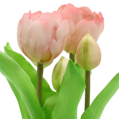 Artikel Konstgjorda blommor i kruka Konstgjorda tulpaner Rosa Gul 22,5cm