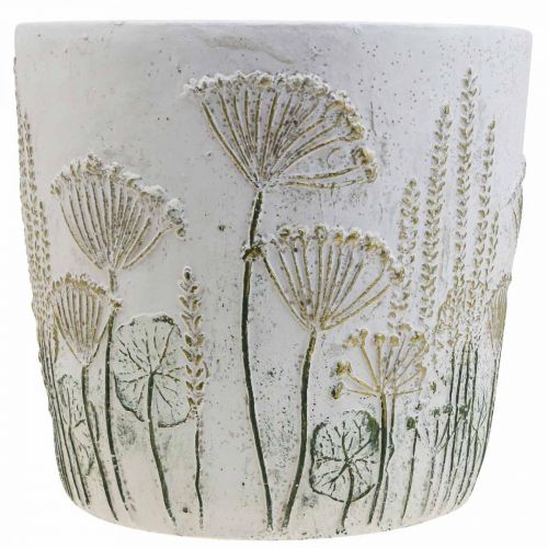 Floristik24 Planteringskruka Stor blomkruka Keramik Vitguld Ø20,5cm H20cm