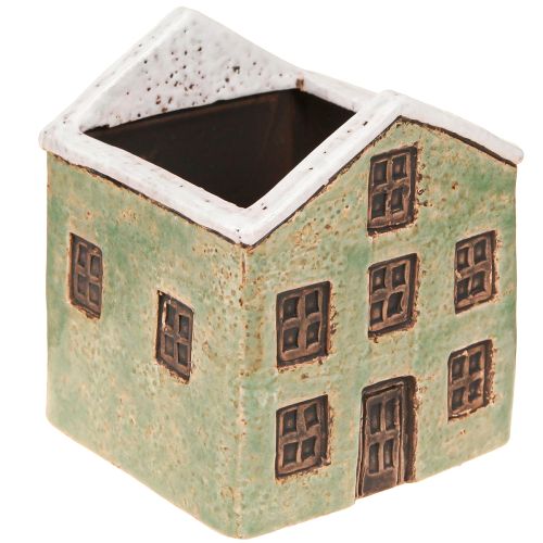 Artikel Kruka Keramik Hus Advent Mint Vit 10×10×12cm